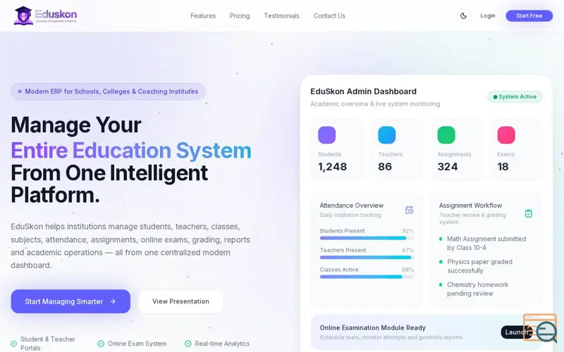 Screenshot of Eduskon