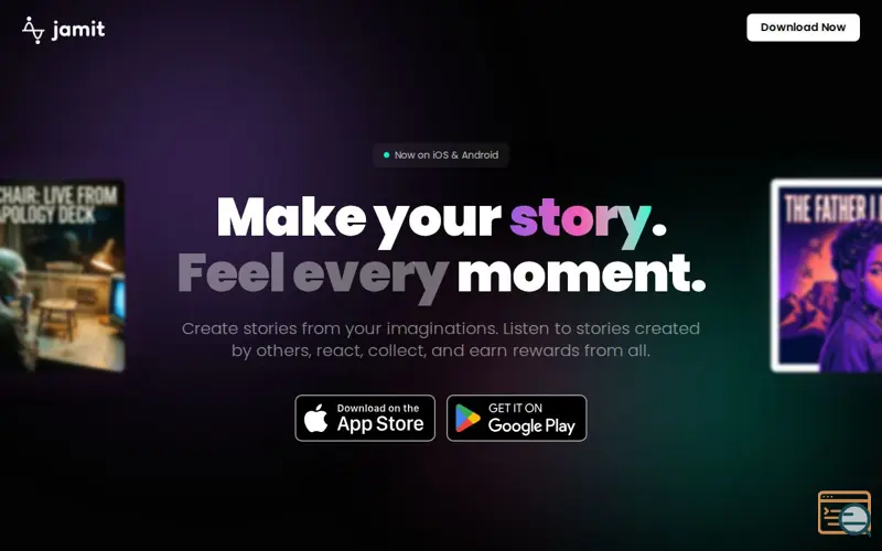 Screenshot of Jamit Stories