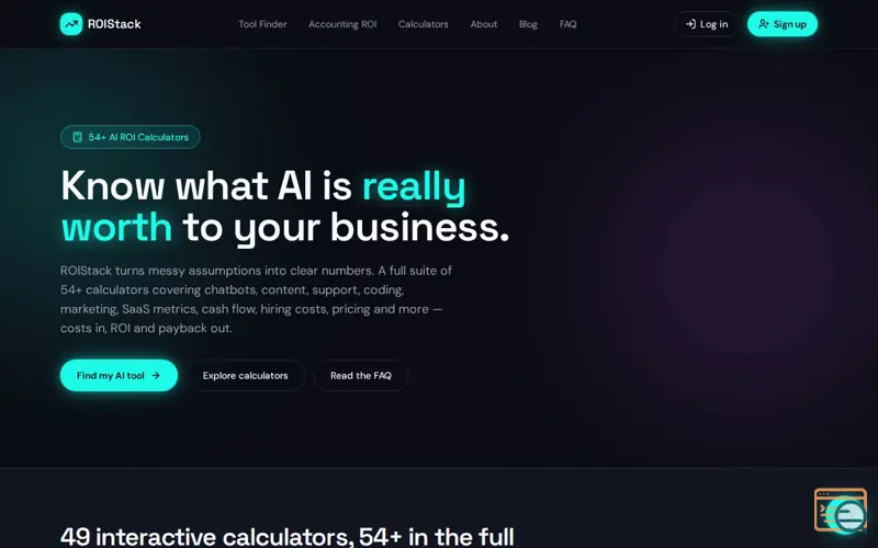 Screenshot of Roistack