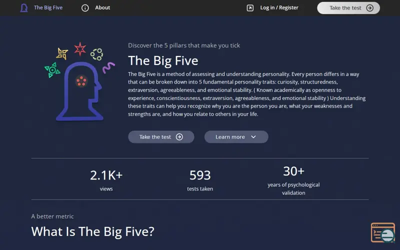 Screenshot of The Big Five