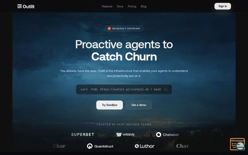 Screenshot of Outlit