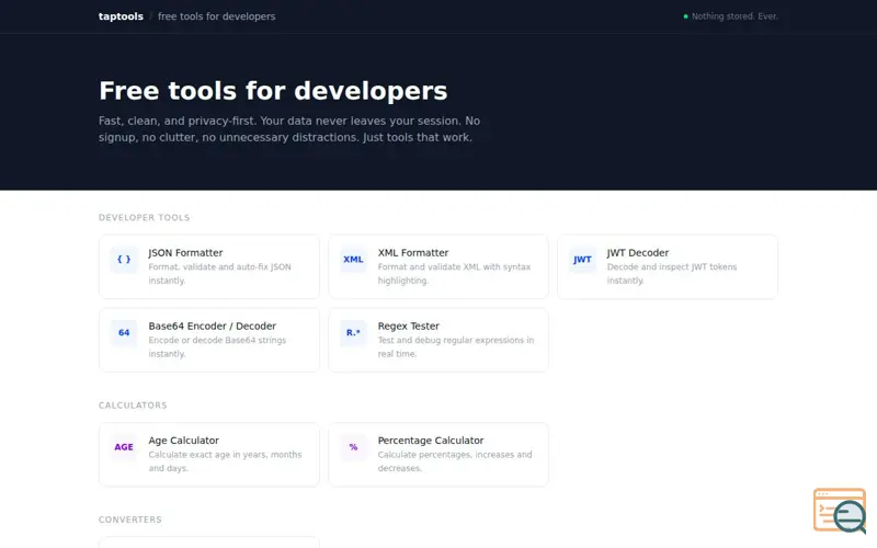 Screenshot of TapTools