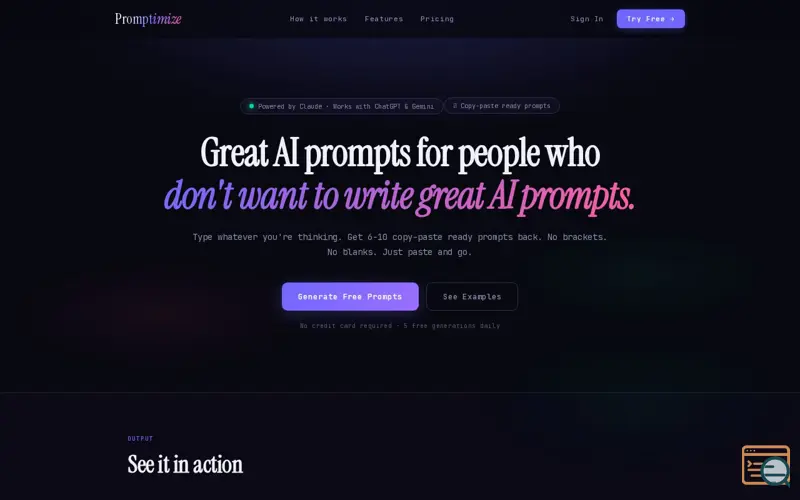 Screenshot of Promptimize.app