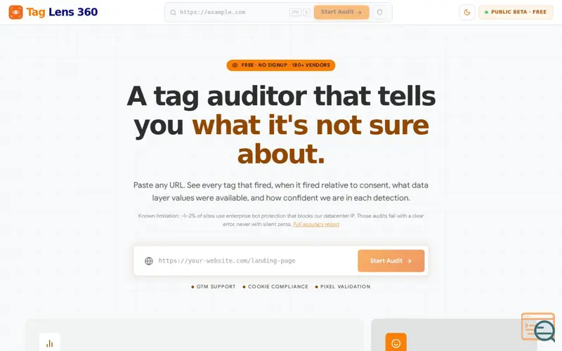 Screenshot of Tag Lens 360