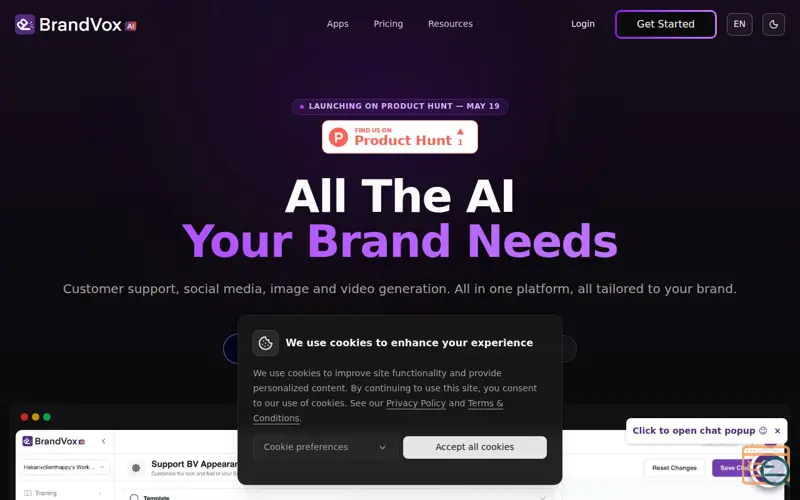 Screenshot of BrandVox AI