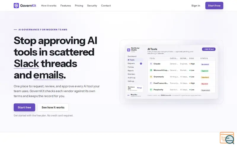 Screenshot of GovernKit