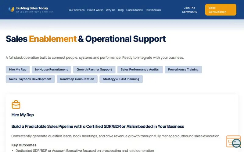 Screenshot of Building Sales Today