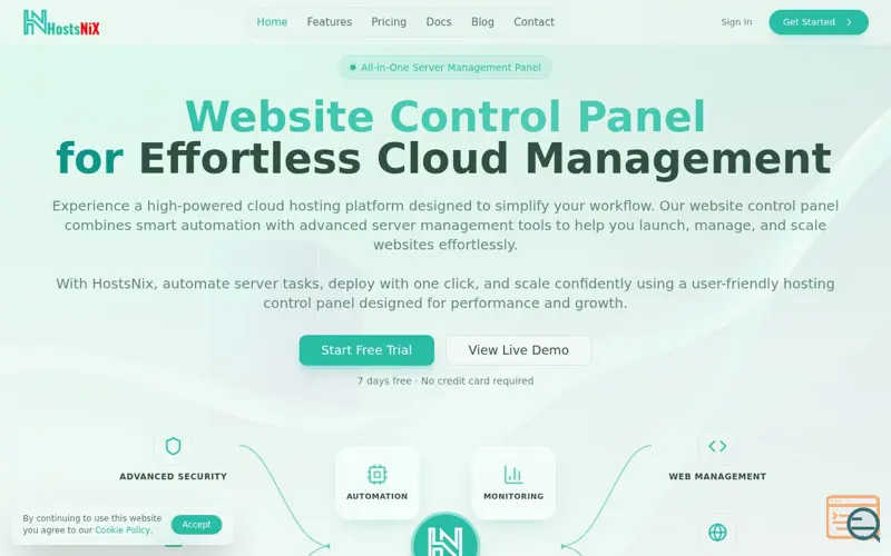 Screenshot of HostsNiX