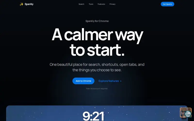 Screenshot of Sparkly