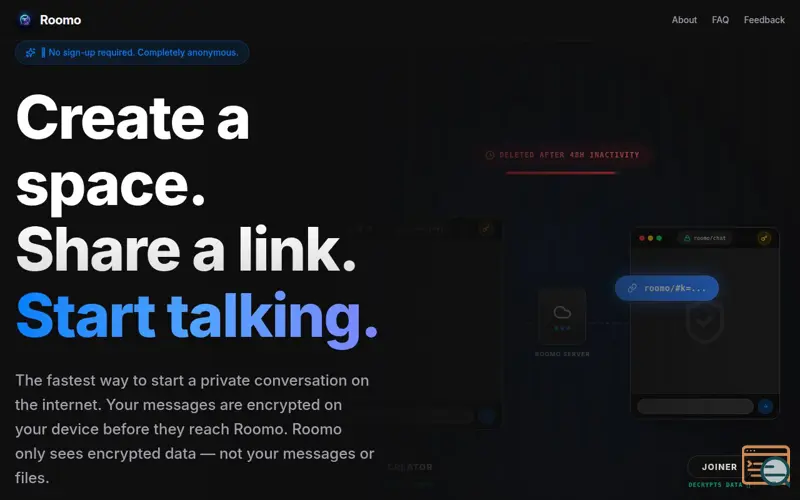 Screenshot of Roomo, a launch using React Router