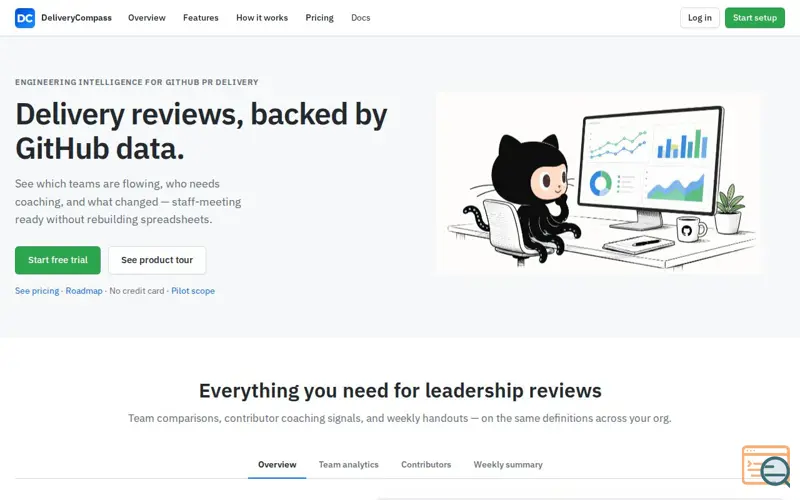 Screenshot of DeliveryCompass