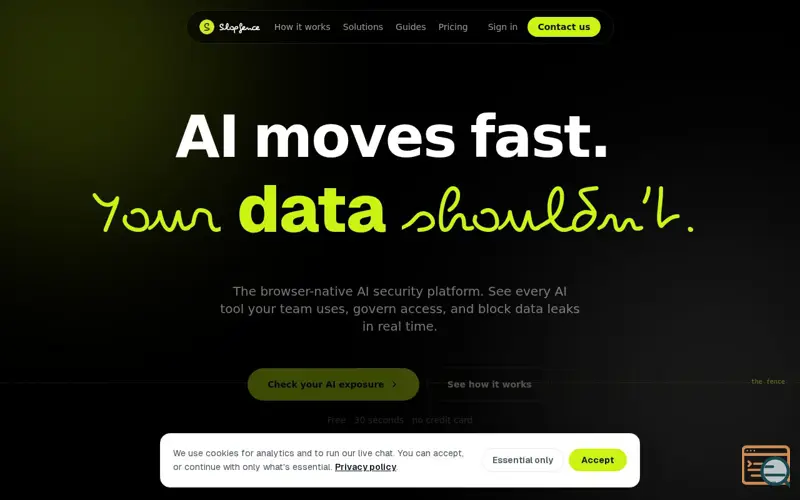 Screenshot of SlopFence