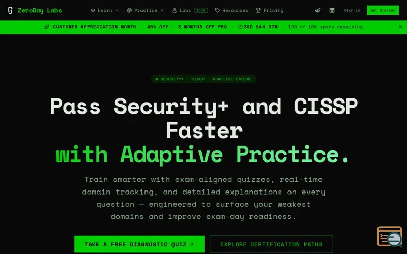 Screenshot of www.zerodaylabs.tech