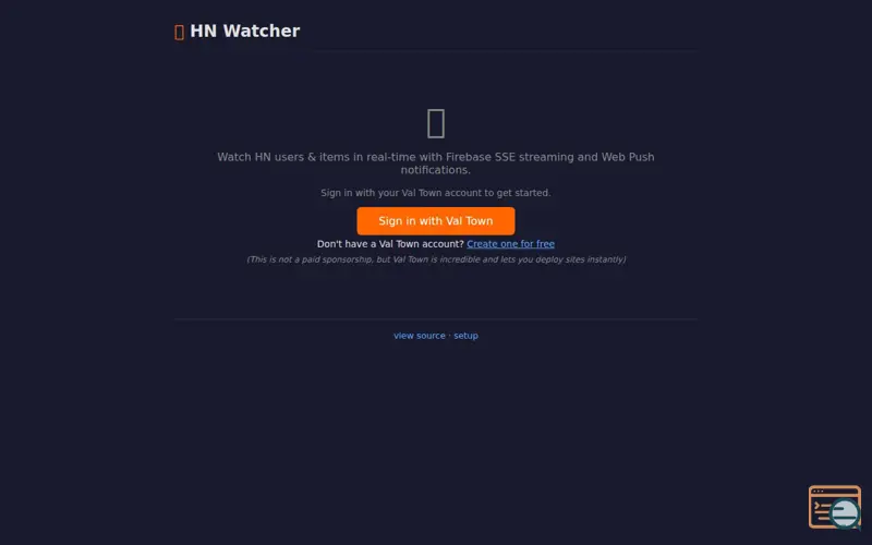Screenshot of Hn-push