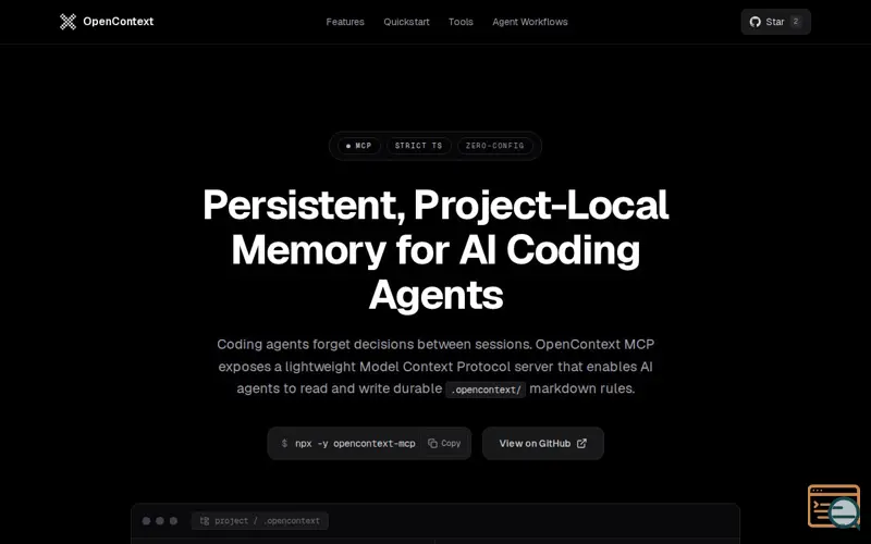 Screenshot of OpenContext