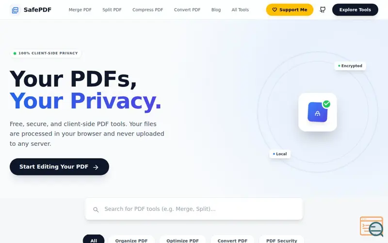 Screenshot of SafePDF