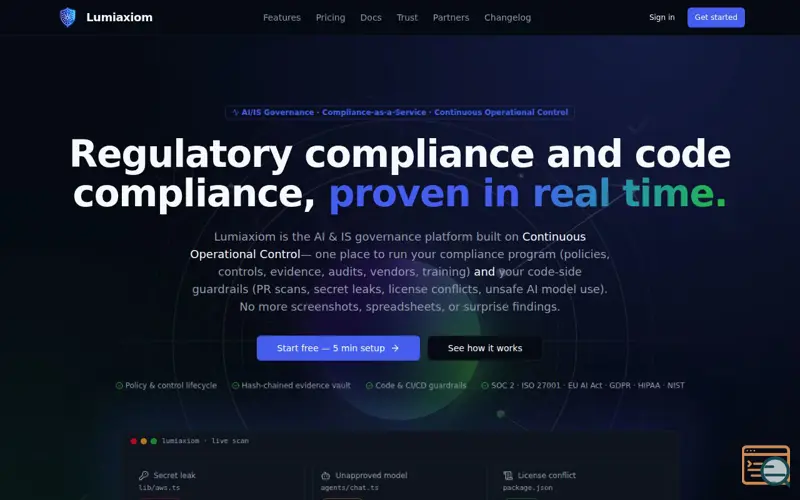 Screenshot of Lumiaxiom