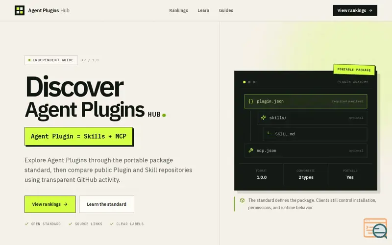 Screenshot of Agent Plugins Hub