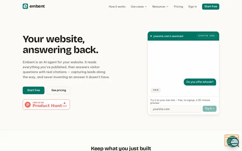 Screenshot of Embent
