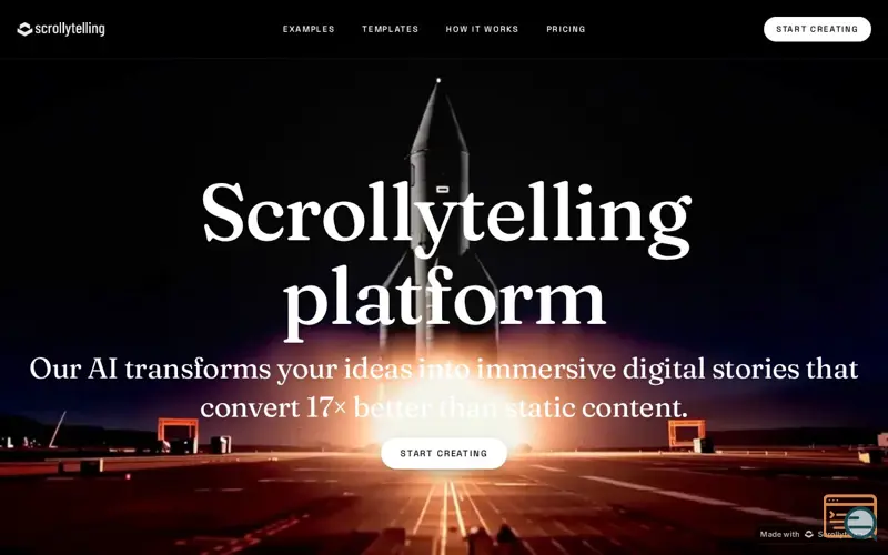 Screenshot of Scrollytelling