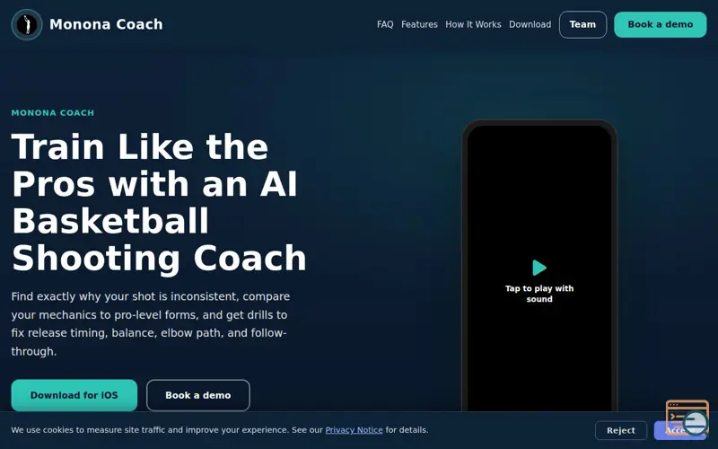 Screenshot of Monona Coach