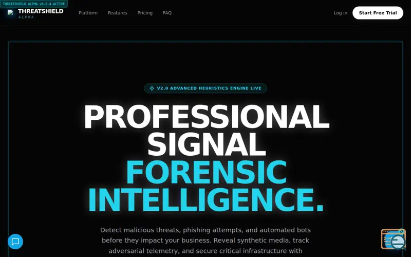 Screenshot of ThreatShield Alpha