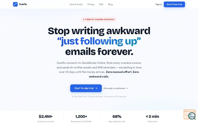 Screenshot of Dueflo