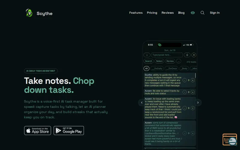 Screenshot of Scythe