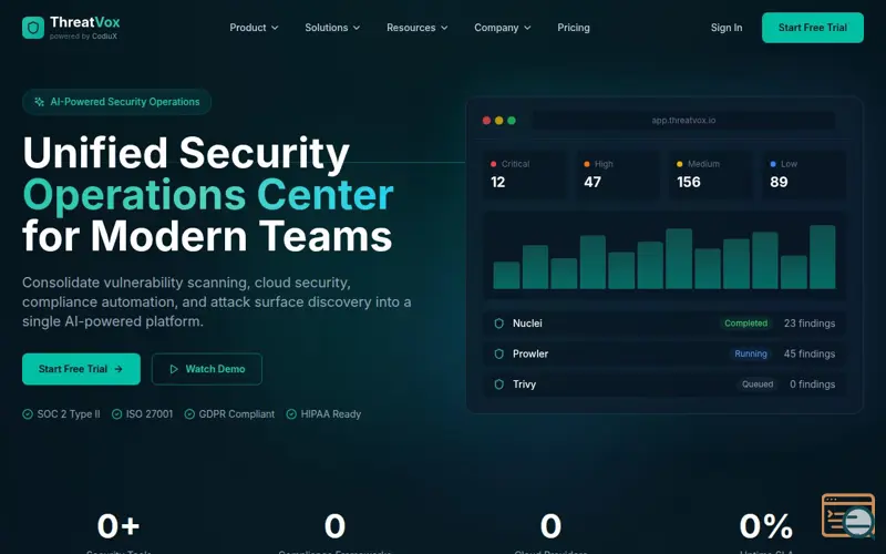 Screenshot of ThreatVox