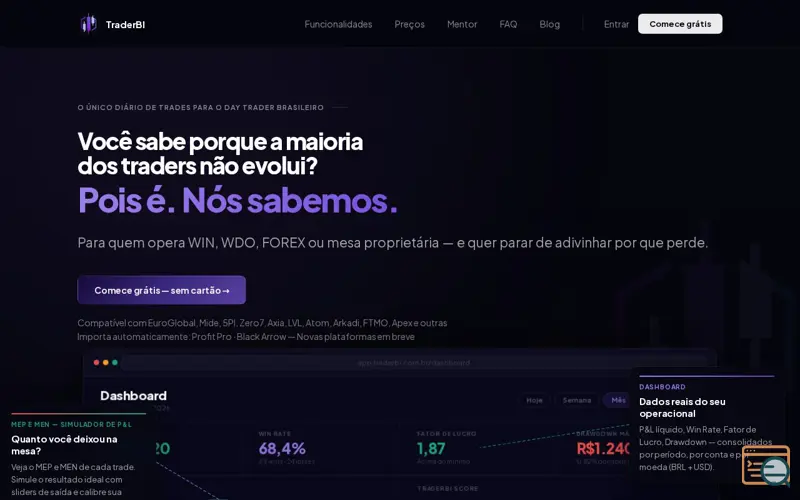 Screenshot of TraderBI