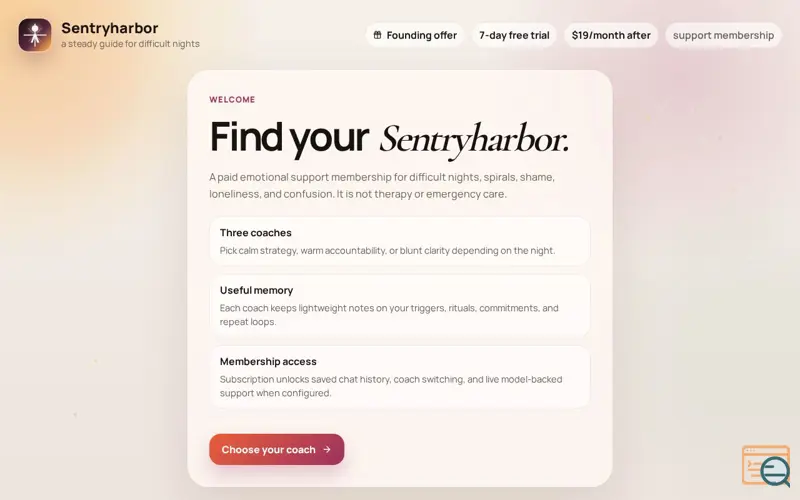 Screenshot of Sentryharbor