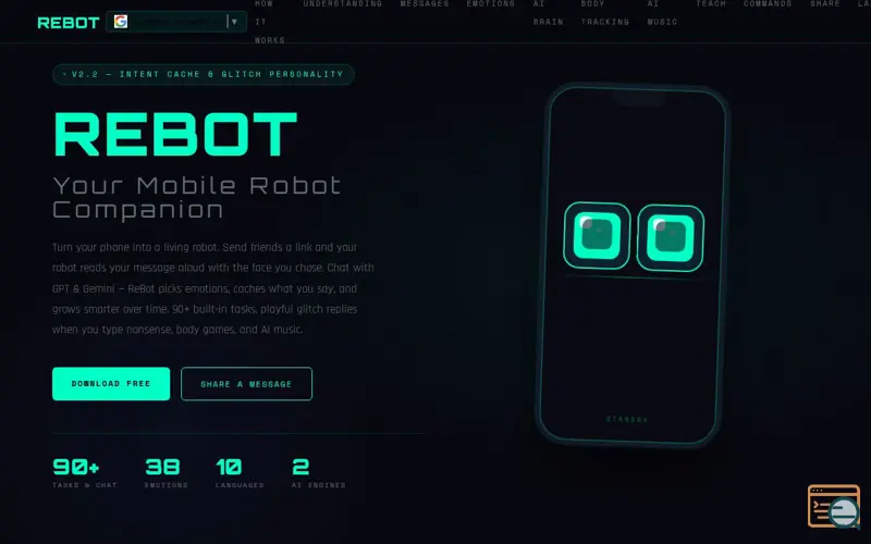 Screenshot of ReBot 