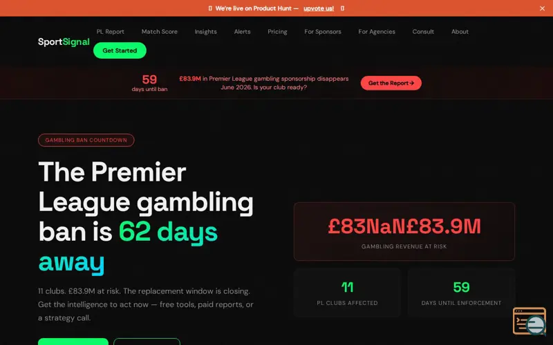 Screenshot of SportSignal