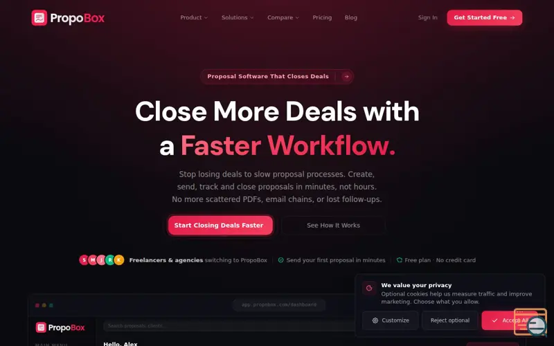 Screenshot of PropoBox