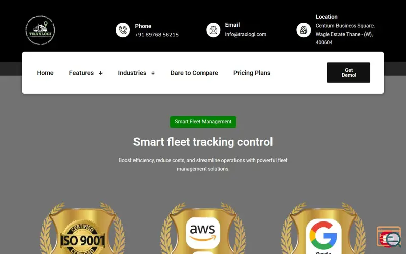 Screenshot of TraxLogi - AI Fleet Management Software