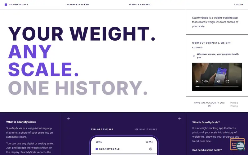 Screenshot of ScanMyScale