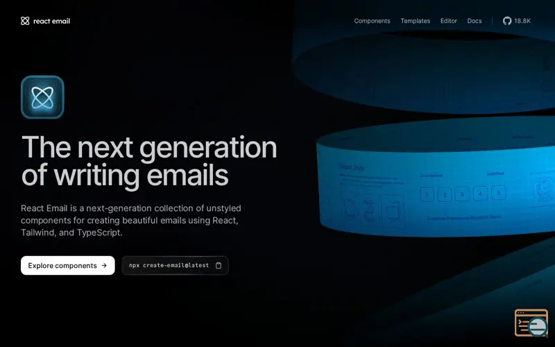 Screenshot of React Email 6.0