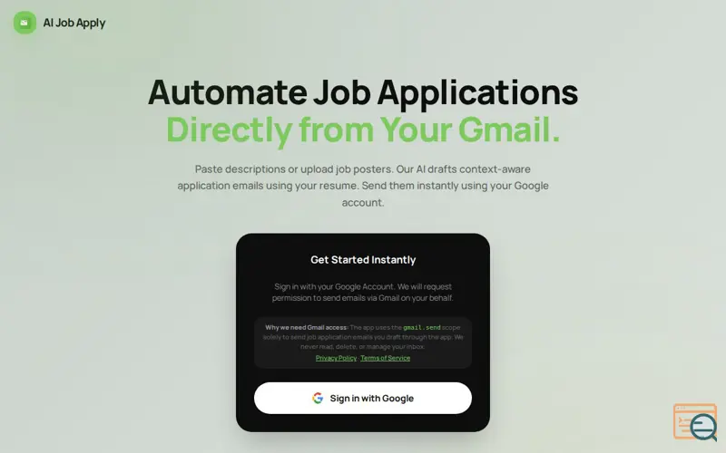 Screenshot of AI Job Apply Assistant