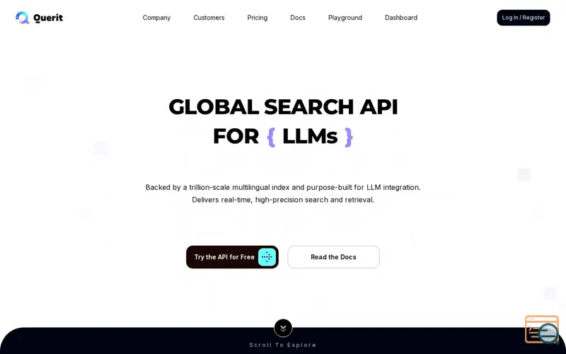 Screenshot of Querit.ai
