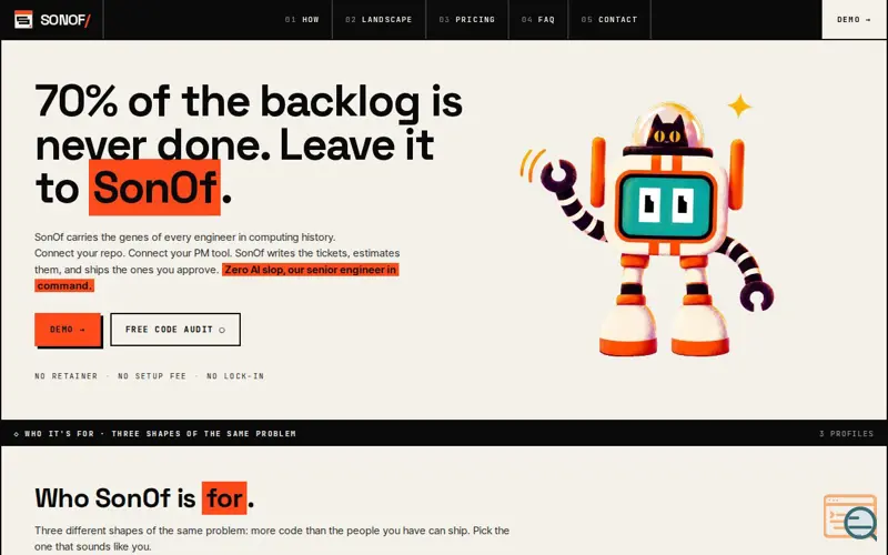 Screenshot of SonOf