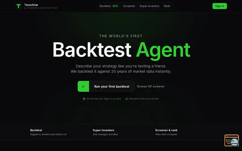 Screenshot of Tenachine