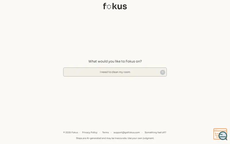 Screenshot of fokus