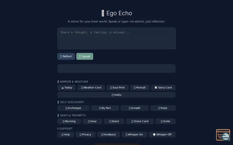 Screenshot of Ego Echo