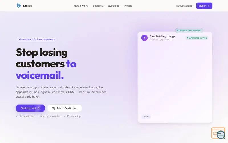 Screenshot of Deskie