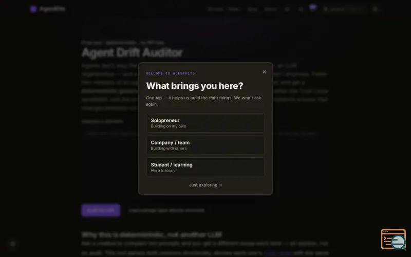 Screenshot of Agent-kits