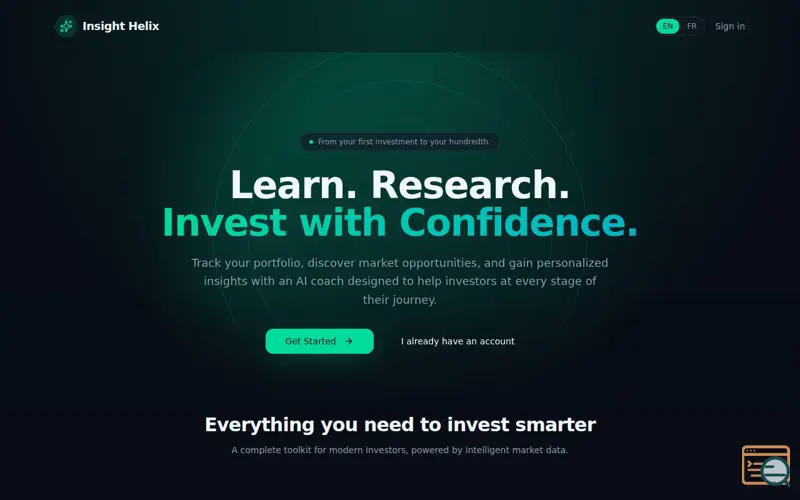 Screenshot of InsightQ — AI investing coach & portfolio tracker