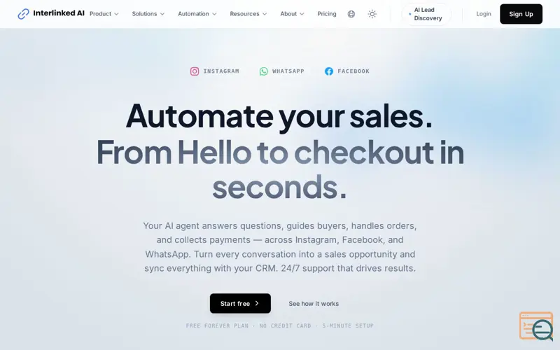 Screenshot of Interlinked AI