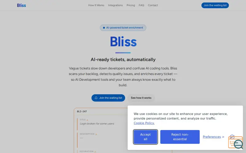 Screenshot of Bliss