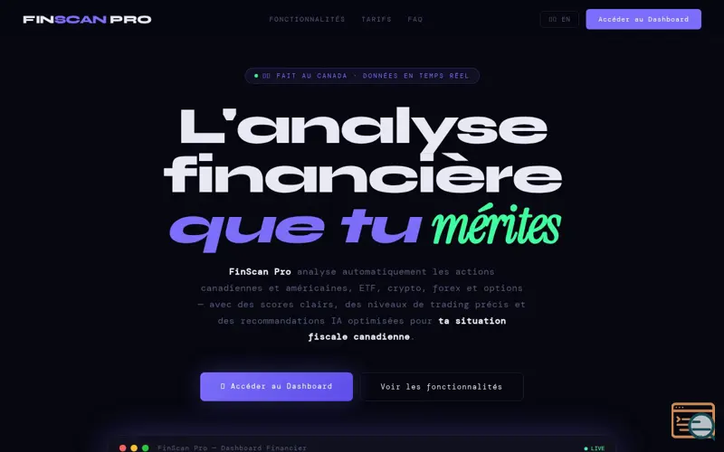 Screenshot of FinScan Pro