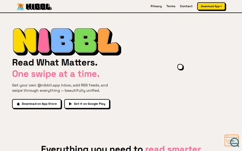 Screenshot of Nibbl – Newsletter & RSS Reader